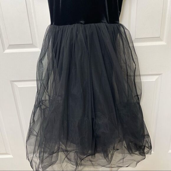 Junie Blake Tardis Black Velvet Dress With Black Tulle Skirt Goth Fairycore M - Picture 9 of 14